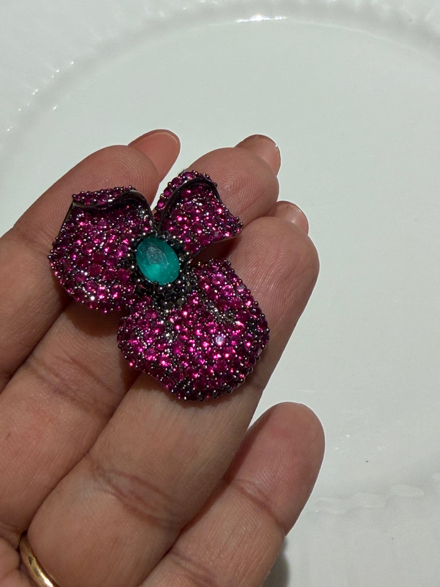 Pink ad earrings(1-5431)(EX)
