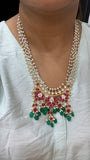 Kundan  pink Pendant Necklace  (4-2755)(PREORDER)