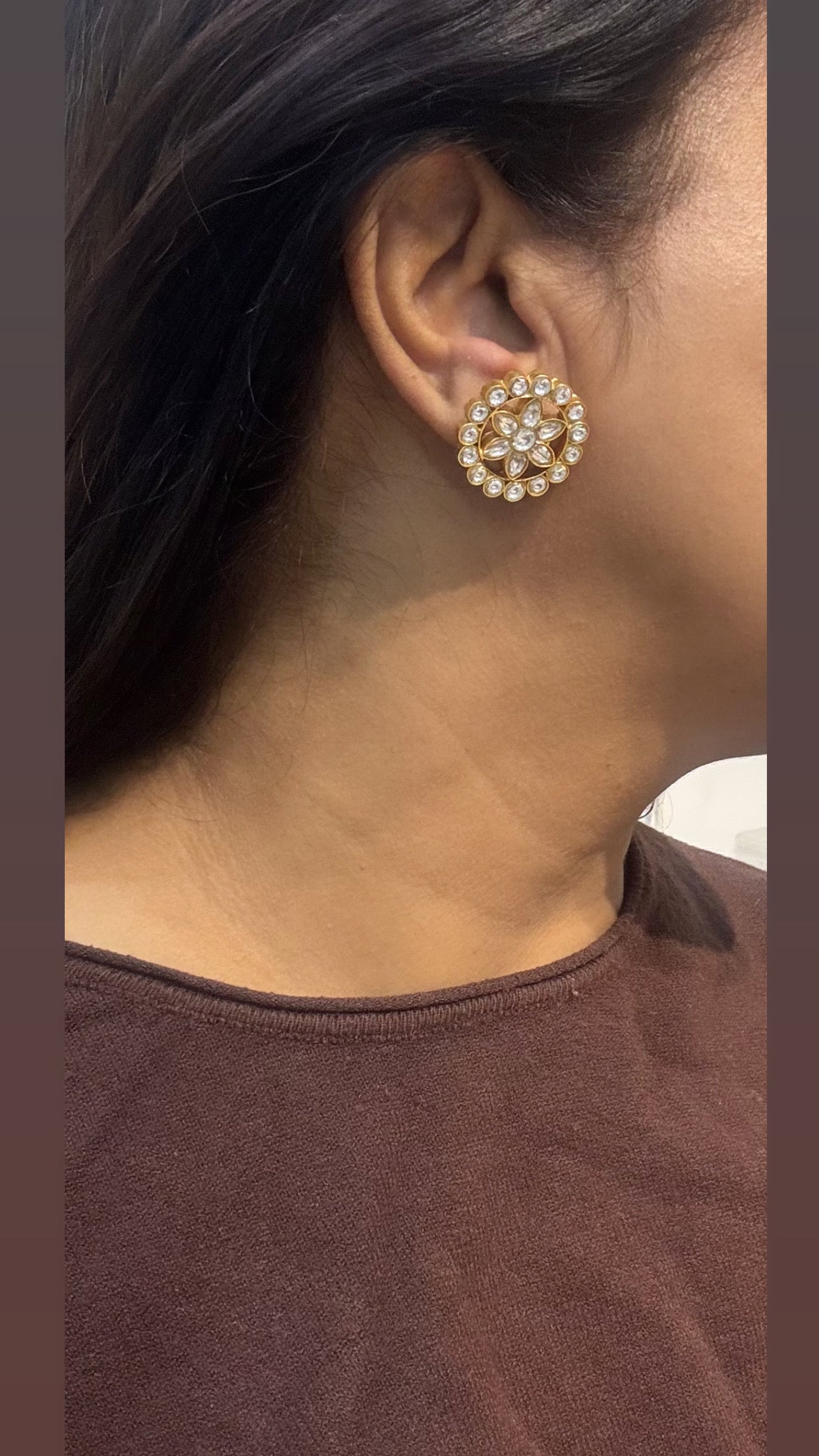 White Kundan studs (1-1618)(PREORDER) - JEWELSTYLE