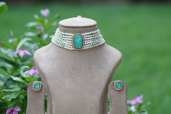 Polki Choker Set (4-8261)(B)