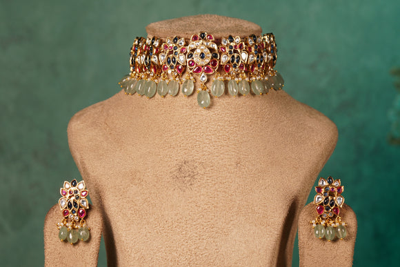 Polki Choker Set (4-8263)(B)