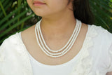3 line Beads Necklace (4-8311)(F)