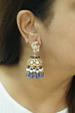 Purple Polki Jhumki (1-4486)(K)(offer piece)