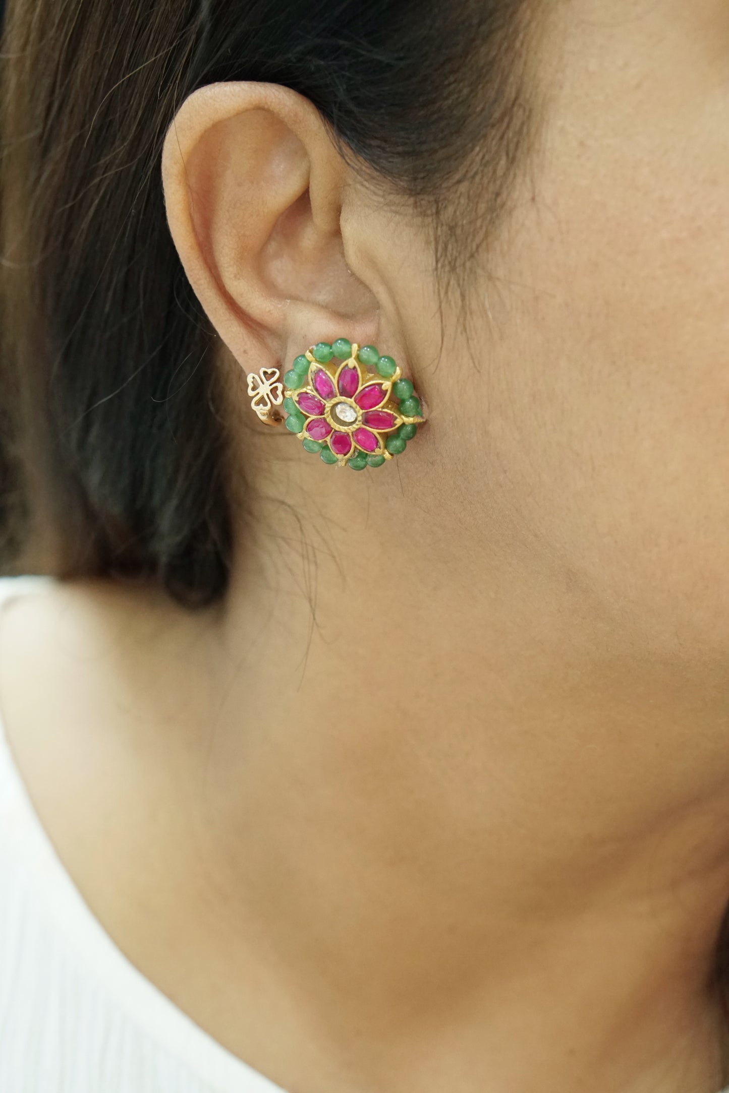 Kundan Studs (1-4485)(K) - JEWELSTYLE