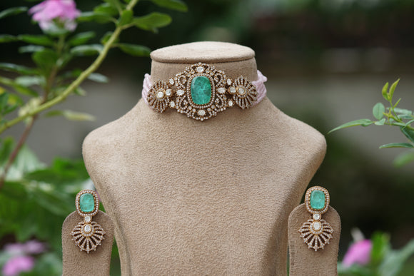 Polki Choker Set  (4-8316)(B)