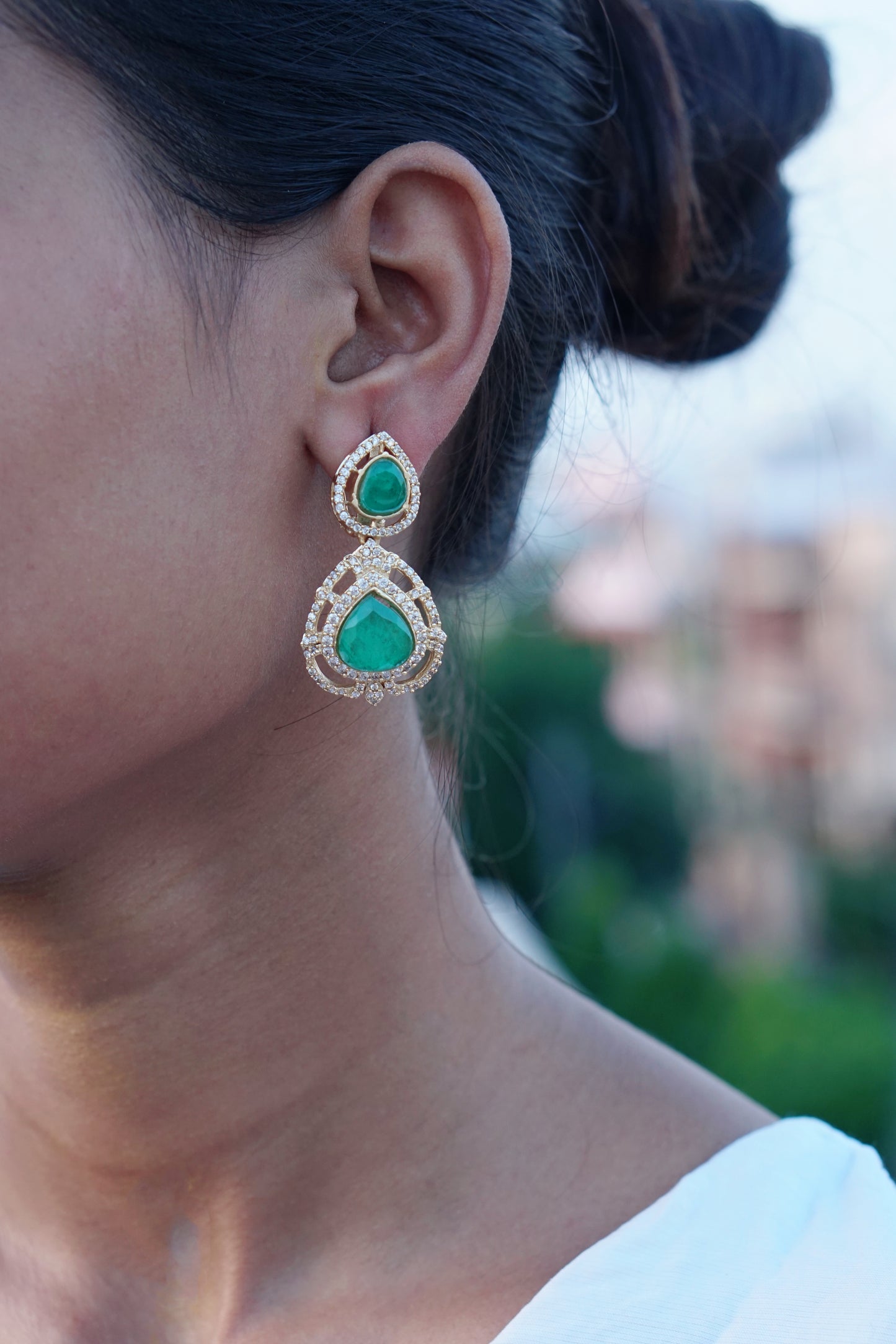 Polki Earring(1-4509)(B) - JEWELSTYLE
