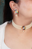 Navratan Choker  set (4-8258)(R) (OFFER PIECE)