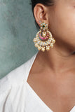 Kundan Earring (1-2886)(R)(DISCOUNTED)