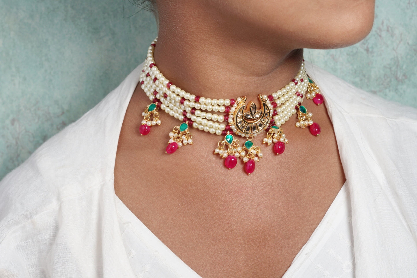 Kundan choker (4-2845)(N) - JEWELSTYLE