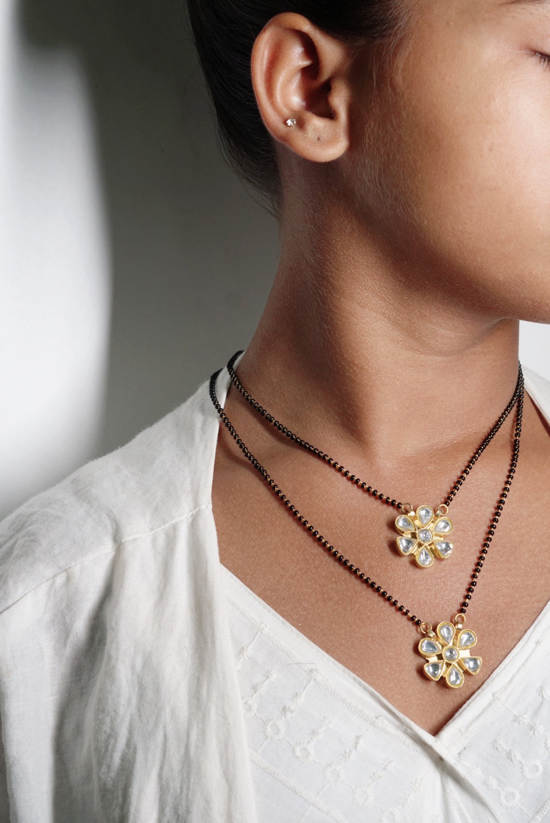 Kundan Pendant  (4-4416)(R) - JEWELSTYLE
