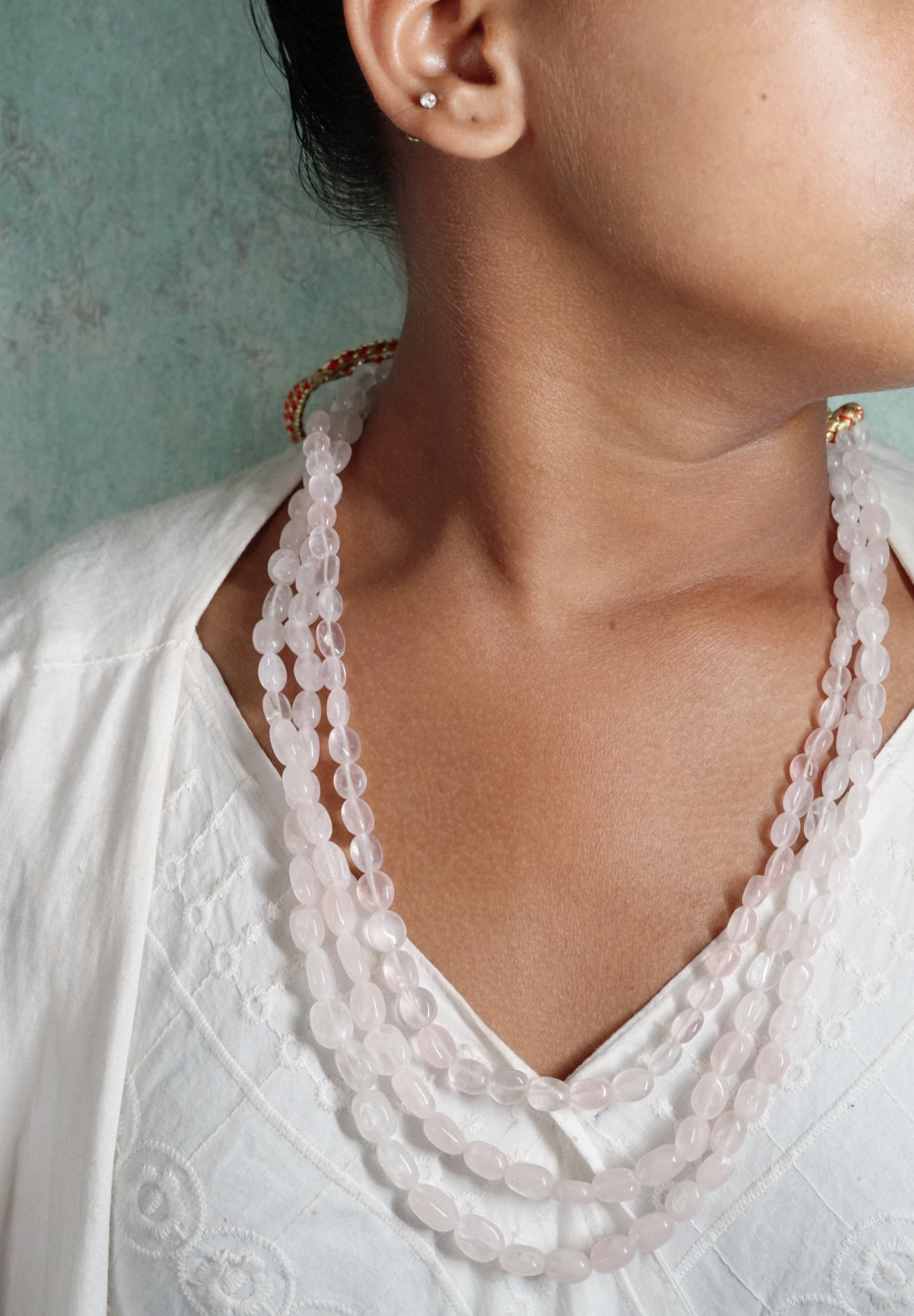 Light Pink Beads Necklace (4-4826)(F)(offer piece)