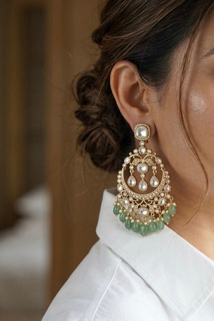 Polki chandbali earrings (1-5188)(B)