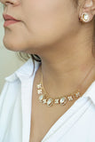 Kundan polki necklace set (4-5934)(B)