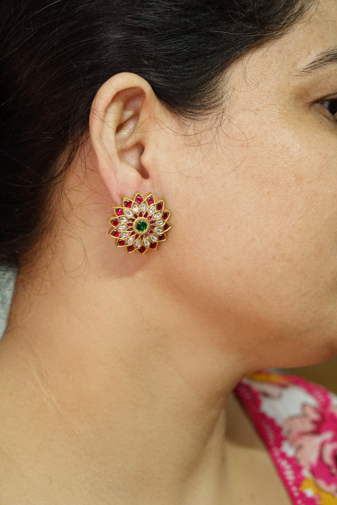 Kundan Studs earring (1-3987)(K)(preorder)