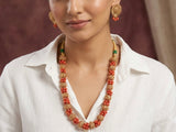 Coral Necklace set (4-9256)(AK) - JEWELSTYLE