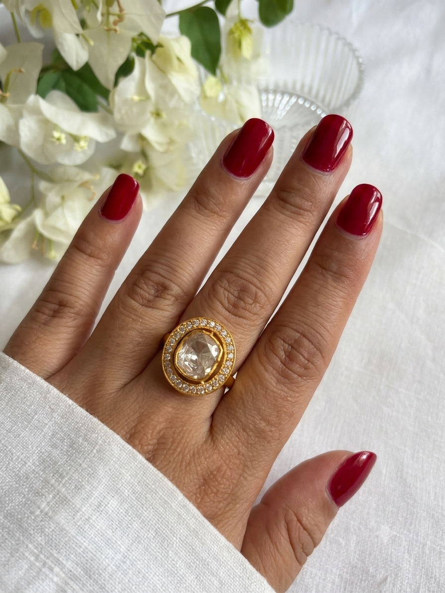 Mossainite Ring (6-370)(R) - JEWELSTYLE