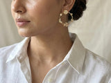 White Kundan Earrings (1-5326)(B)