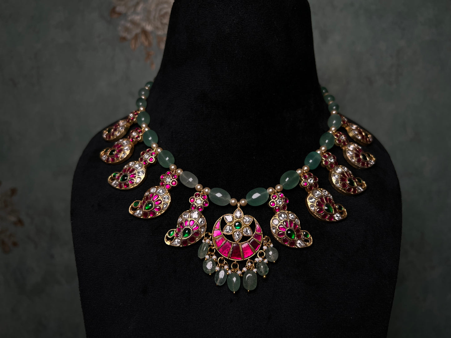 Mango kundan Necklace(4-8199)(K)(PREORDER)