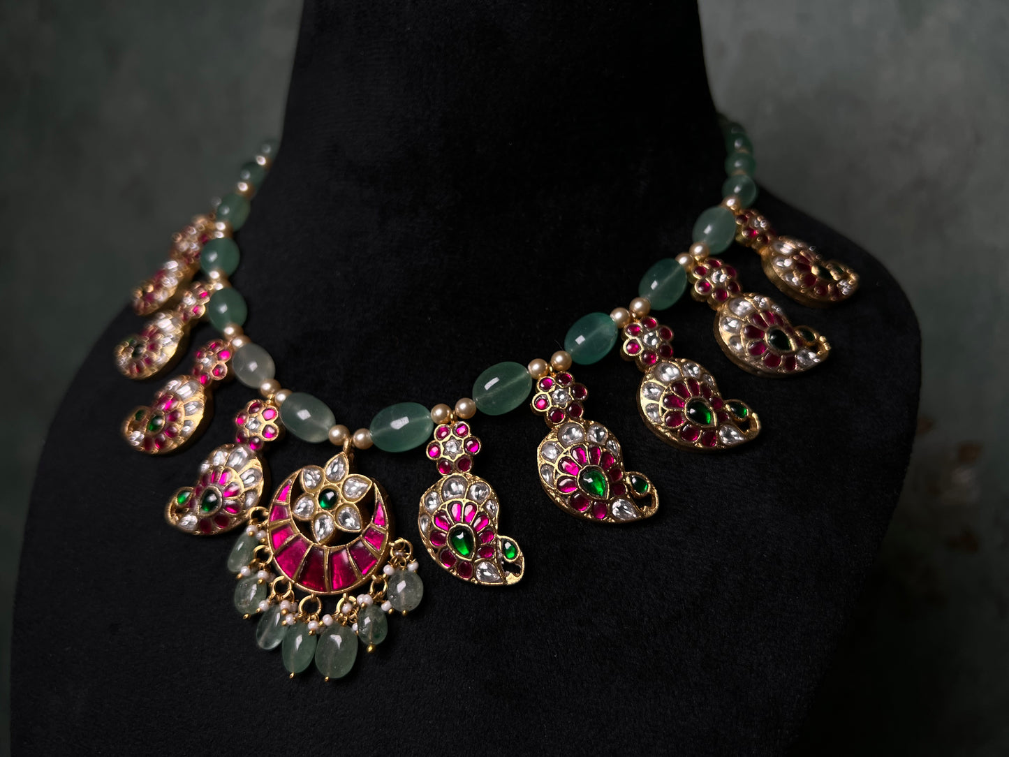 Mango kundan Necklace(4-8199)(K)(PREORDER)