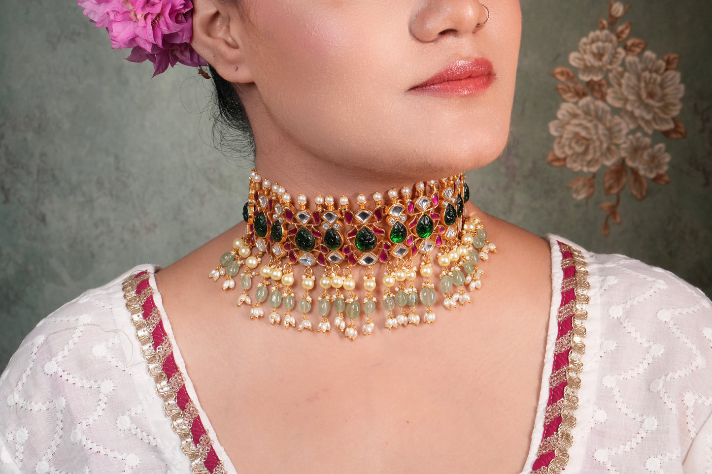 Kundan Choker (4-8987)(KA) (PREORDER) (Made IN 7-8 DAYS TIME) - JEWELSTYLE