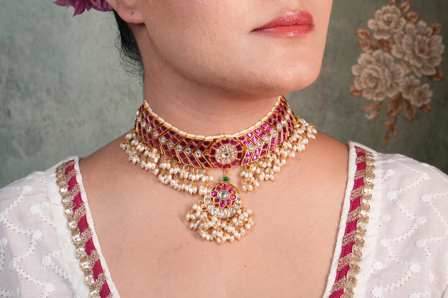 Kundan Choker (4-8976)(KA) (PREORDER) (Made IN 7-8 DAYS TIME) - JEWELSTYLE