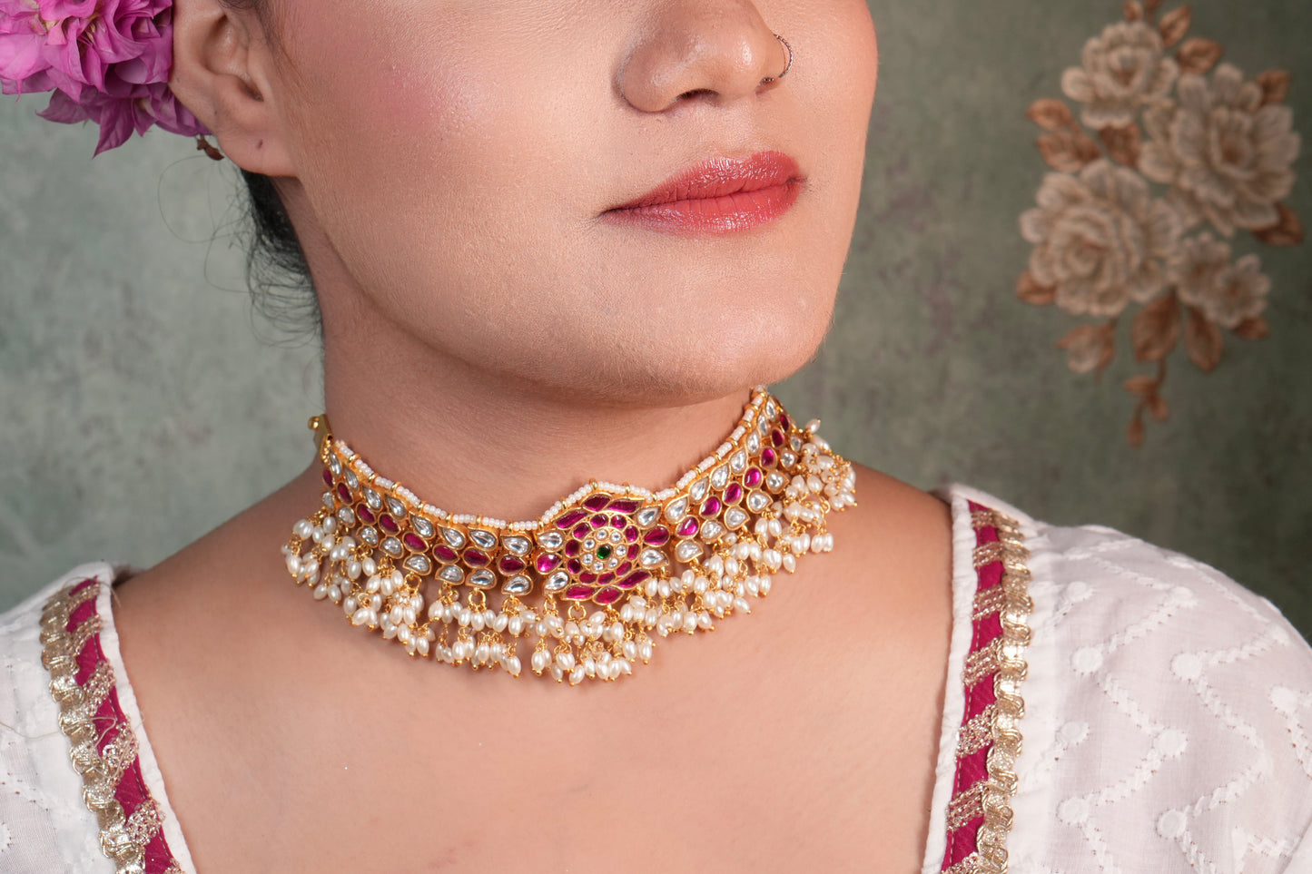 Kundan Choker (4-8975)(KA) (PREORDER)(Made IN 7-8 DAYS TIME) - JEWELSTYLE