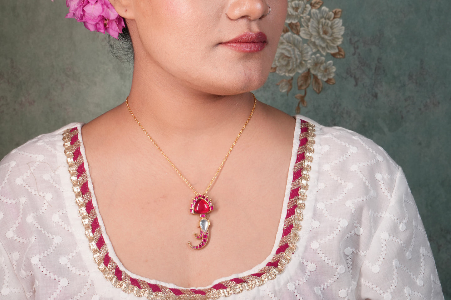 Kundan Pendant (4-8963)(R)