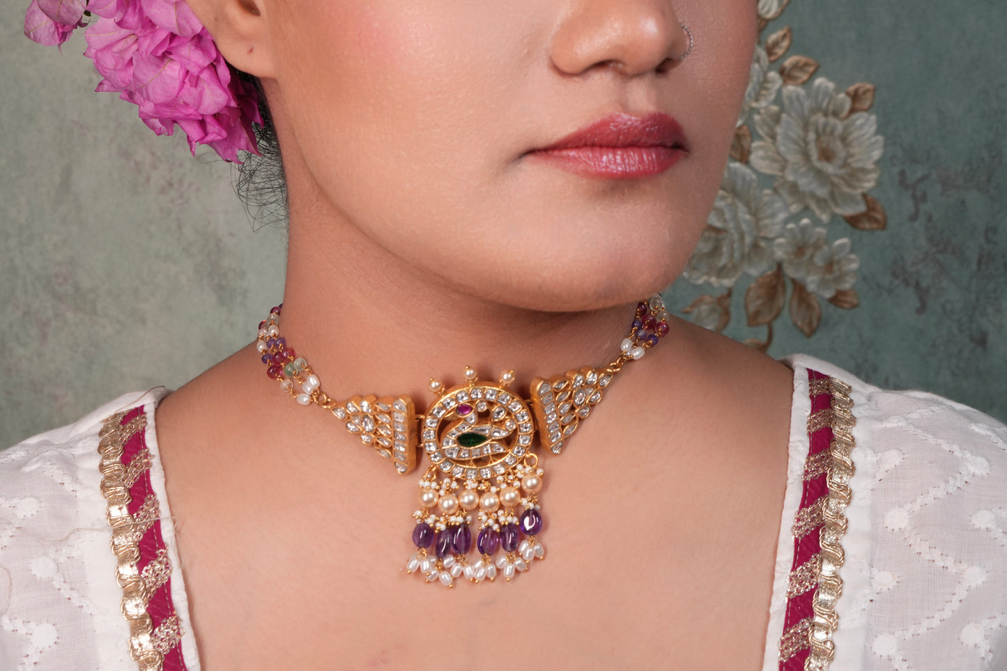 Kundan choker (4-7592)(K) - JEWELSTYLE
