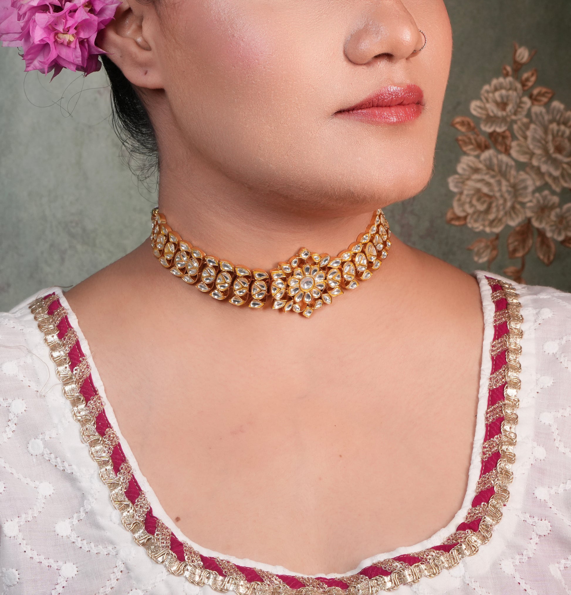 Kundan Choker  (4-8816)(R) - JEWELSTYLE