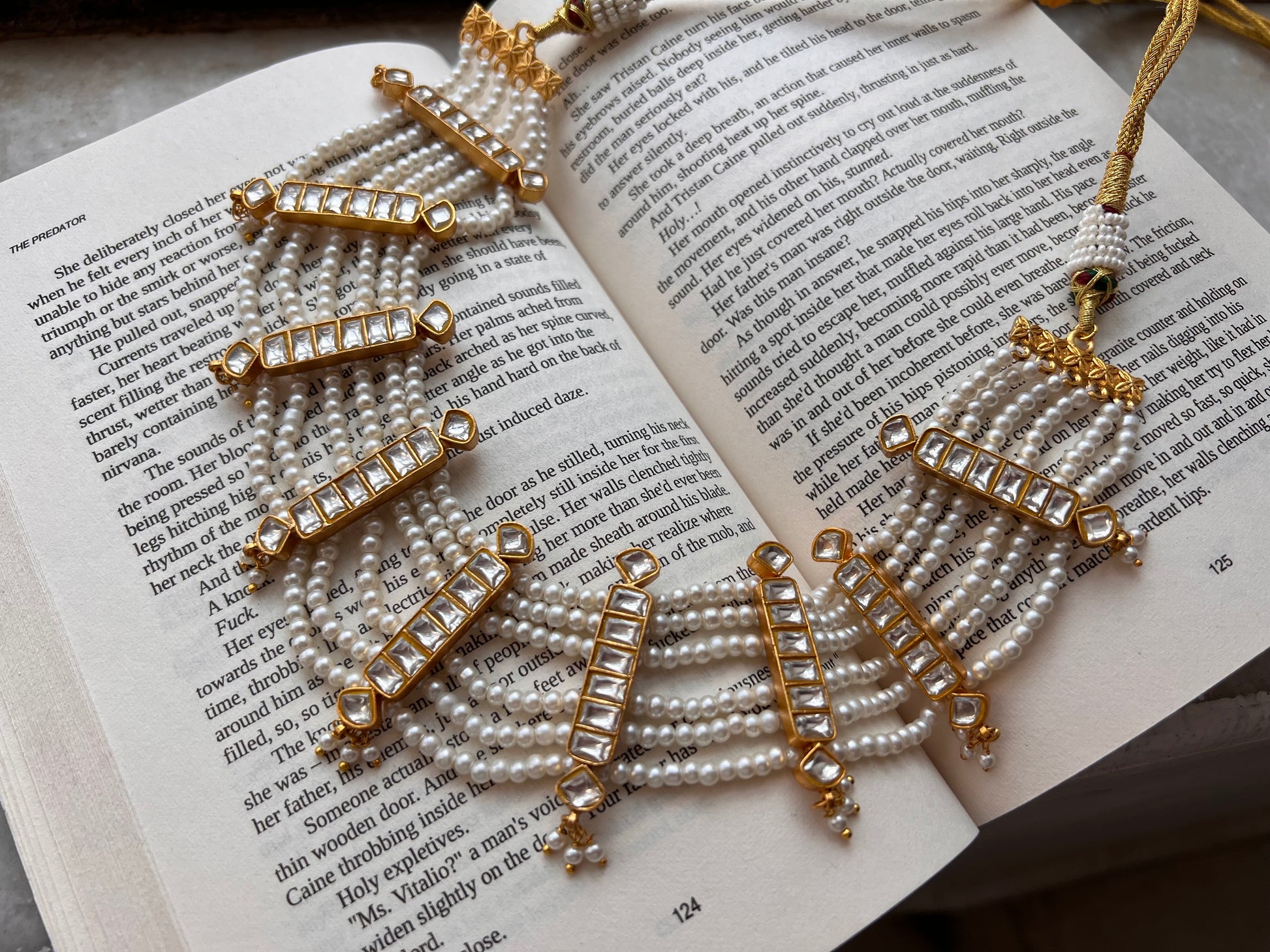 Kundan necklace (4-6700)(R)  (PREORDER ) - JEWELSTYLE