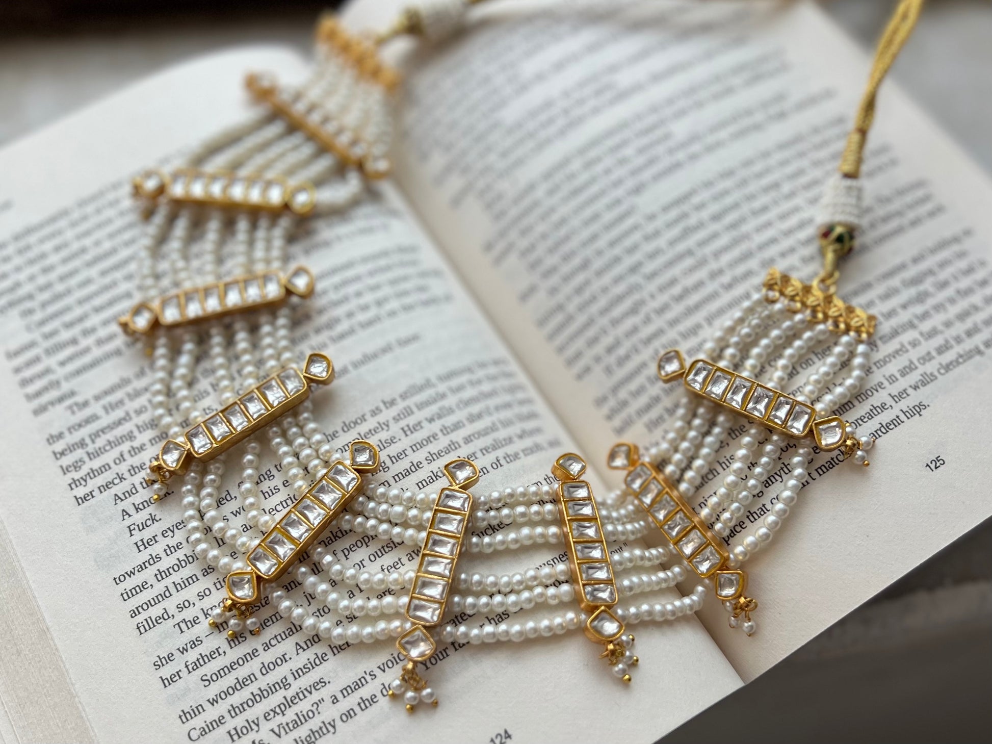 Kundan necklace (4-6700)(R)  (PREORDER ) - JEWELSTYLE