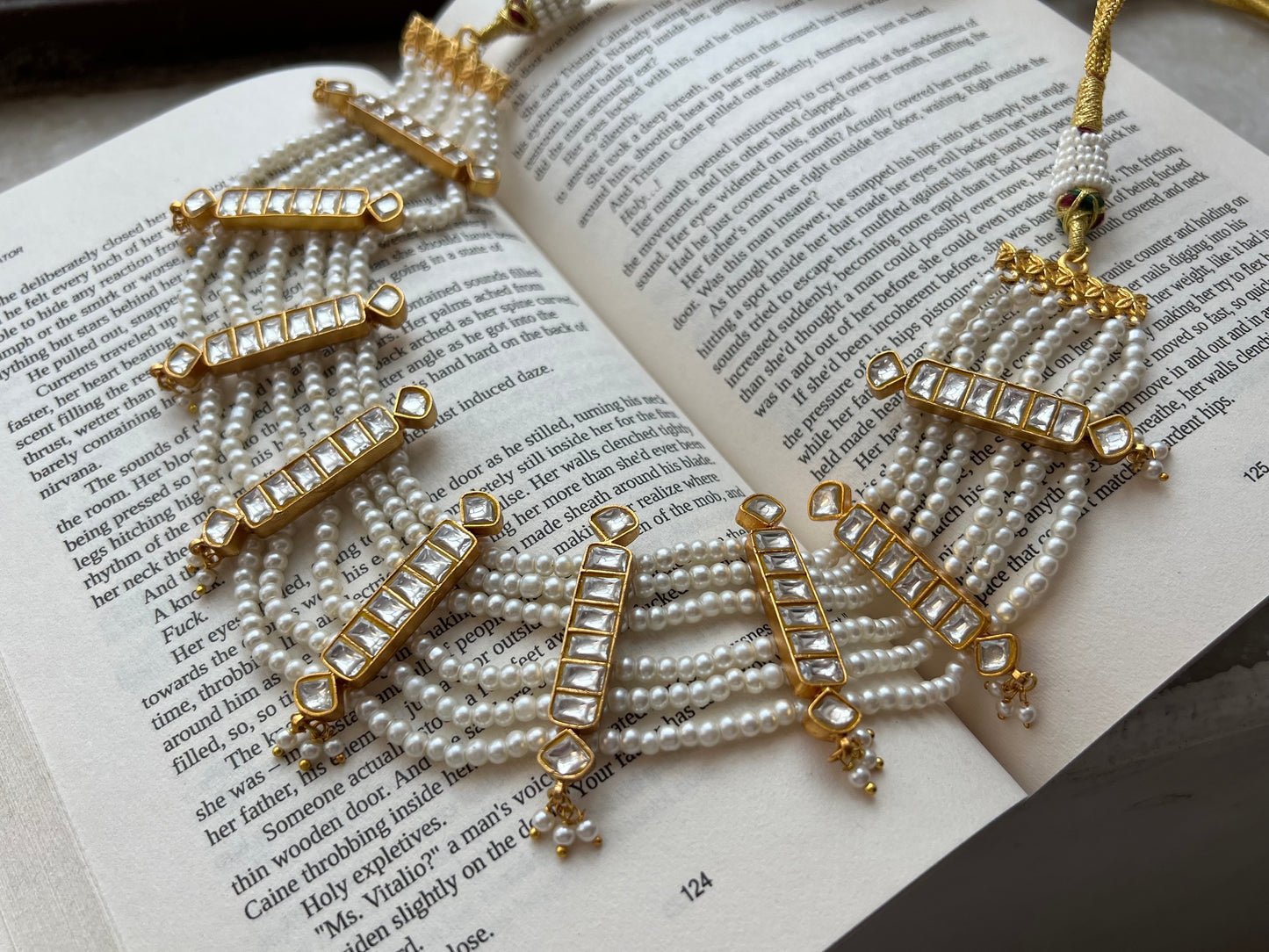 Kundan necklace (4-6700)(R)  (PREORDER ) - JEWELSTYLE