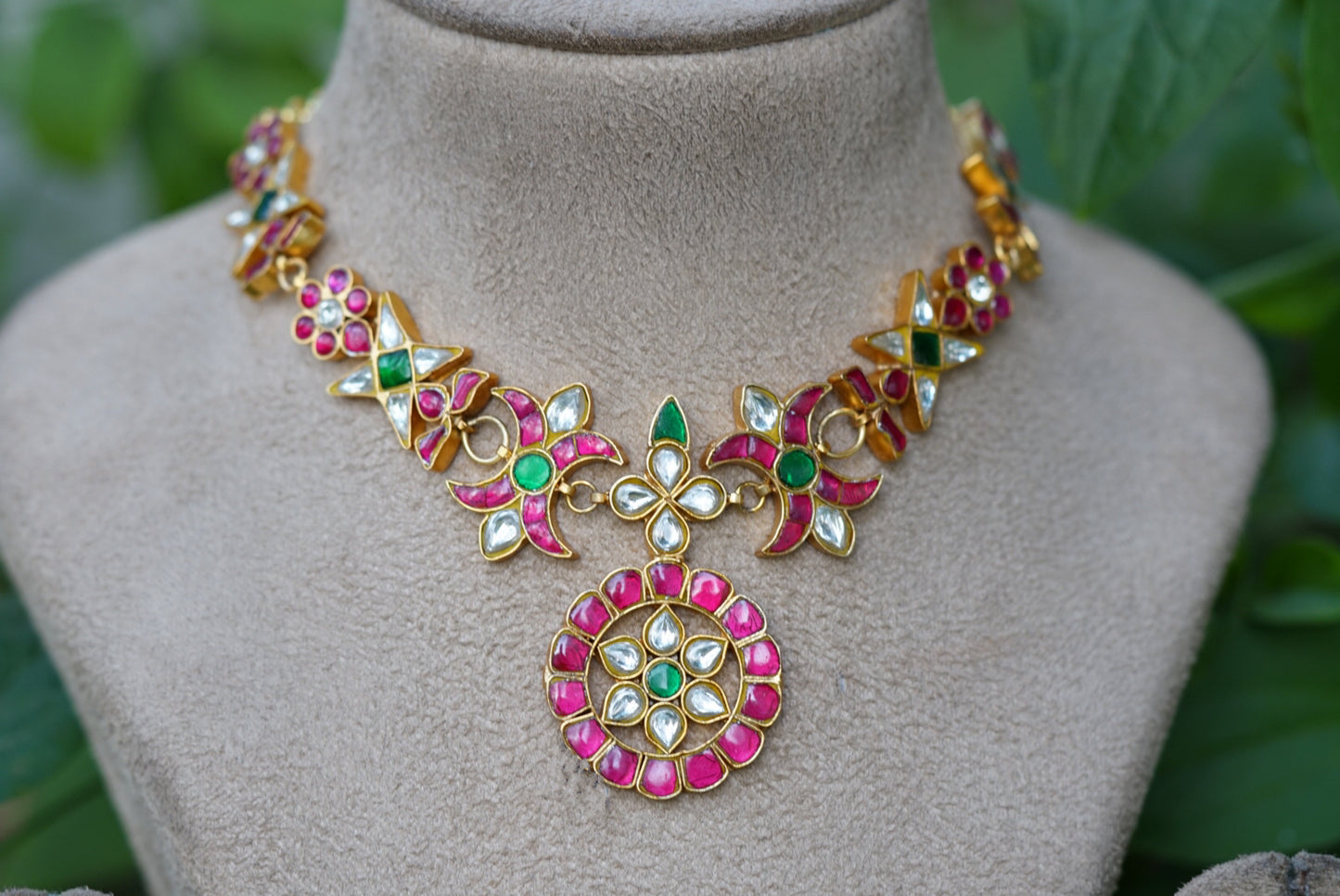 Kundan Navratan choker (4-6469)(R)(PREORDER)