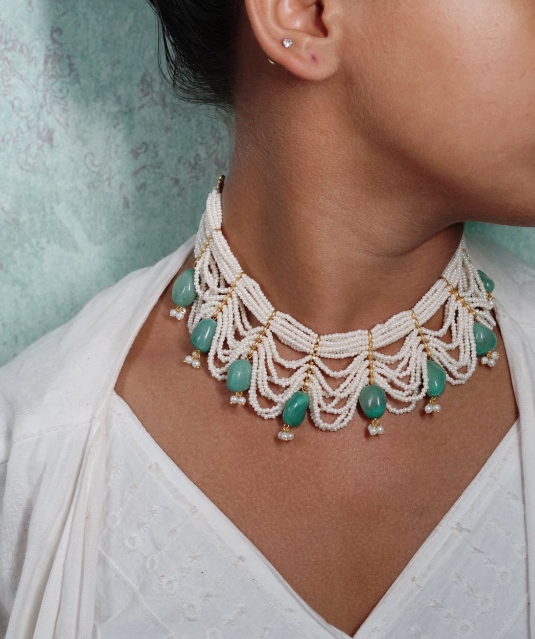 Beads necklace (4-7077)(N)