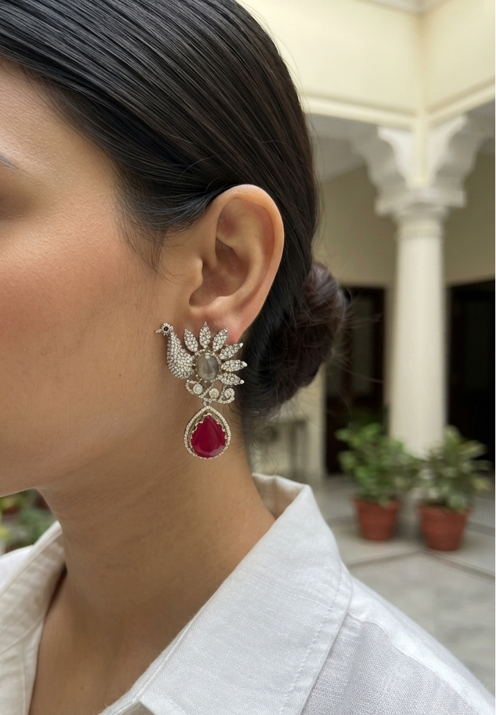Polki Earrings (1-5418)(B)
