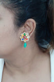 Small Kundan earring (1-2908)(R)