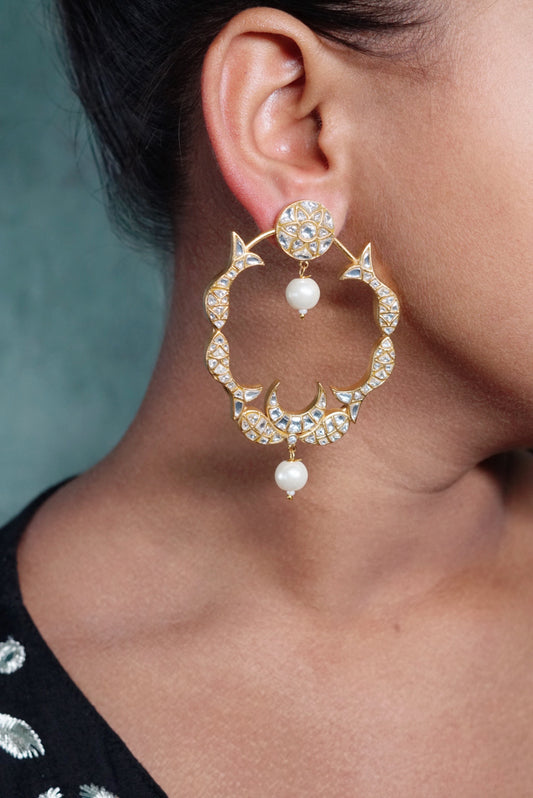 Kundan Earring (1-3466)(R)(PREORDER) - JEWELSTYLE