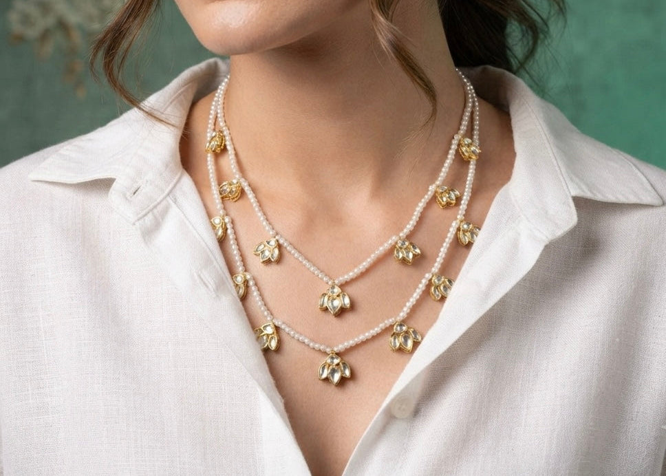 Kundan Necklace (4-9559)(R)
