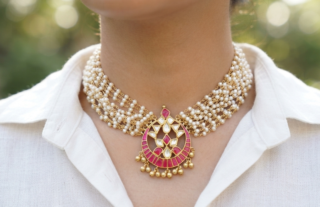 Kundant pendant necklace(4-9576)(R)