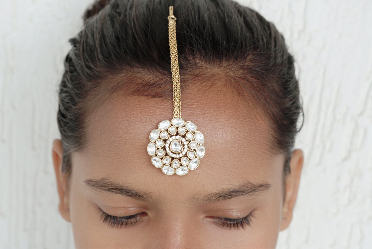 Kundan polki Maangtika (5-1110)(B)