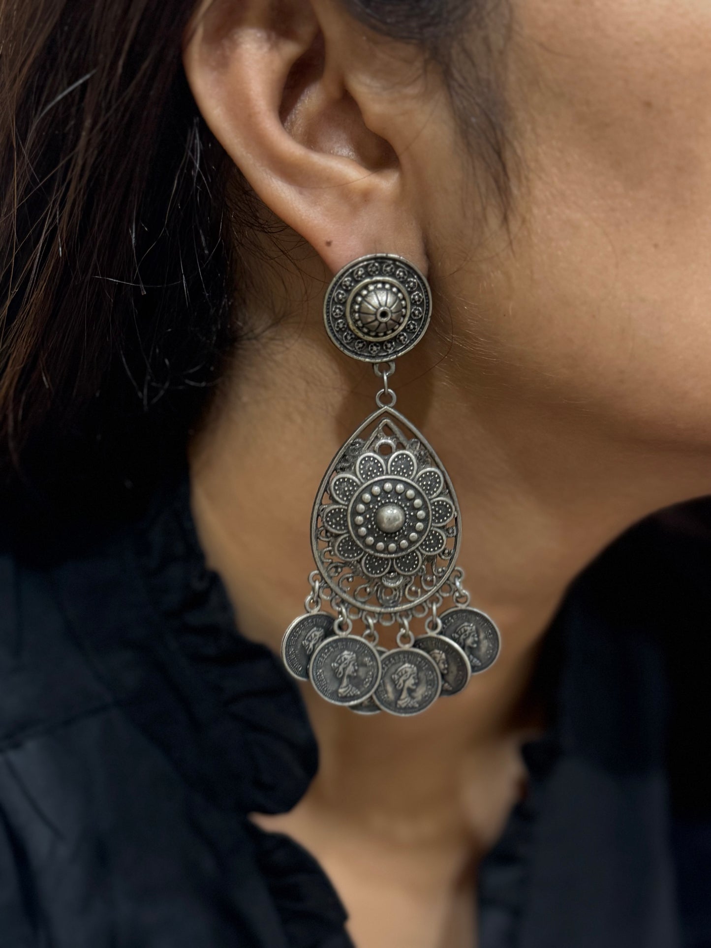 Oxidised Earrings (1-4866)