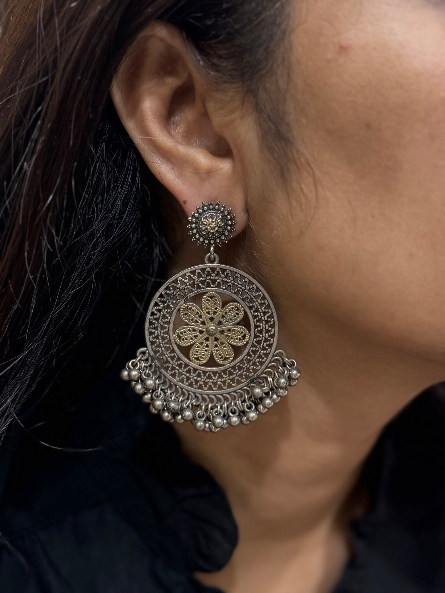 Oxidised Earrings (1-4863)