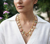 Kundan multi pieces necklaces(4-9642)(R)