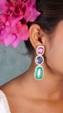 Polki Earrings (1-4213)(B)(CLEARNACE SALE PIECE)