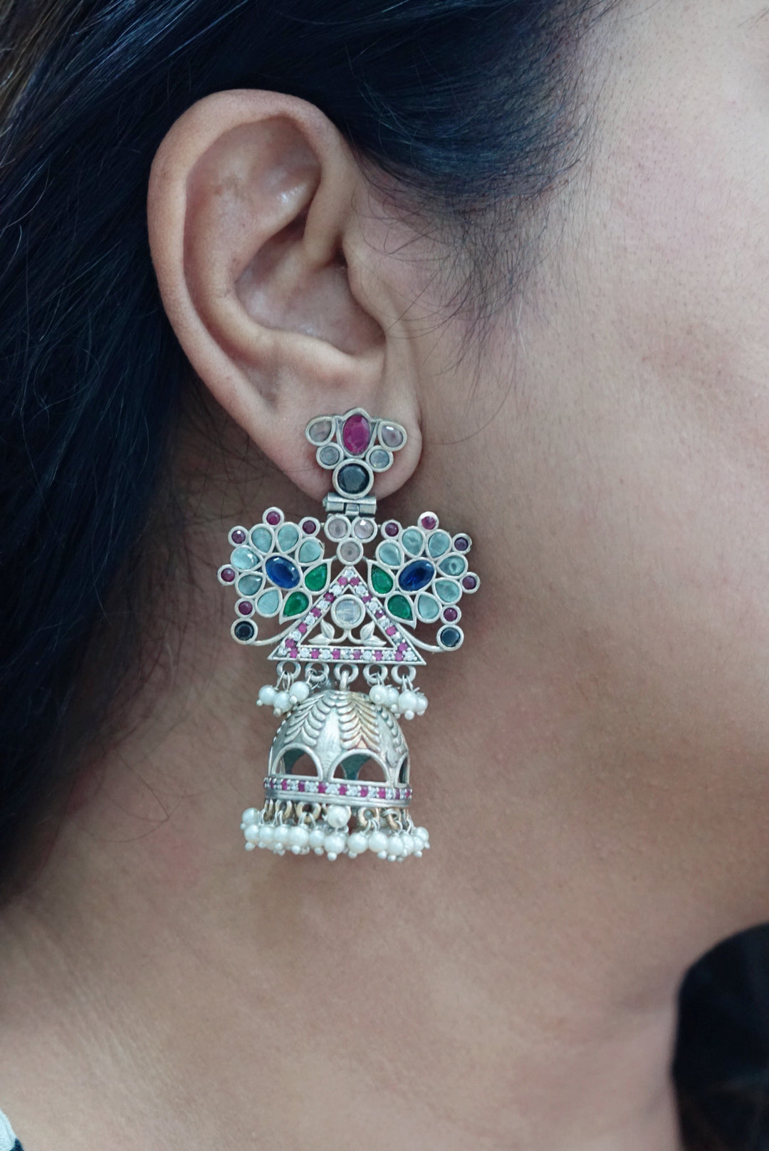 oxidised jhumki (1-2986)(offer piece)