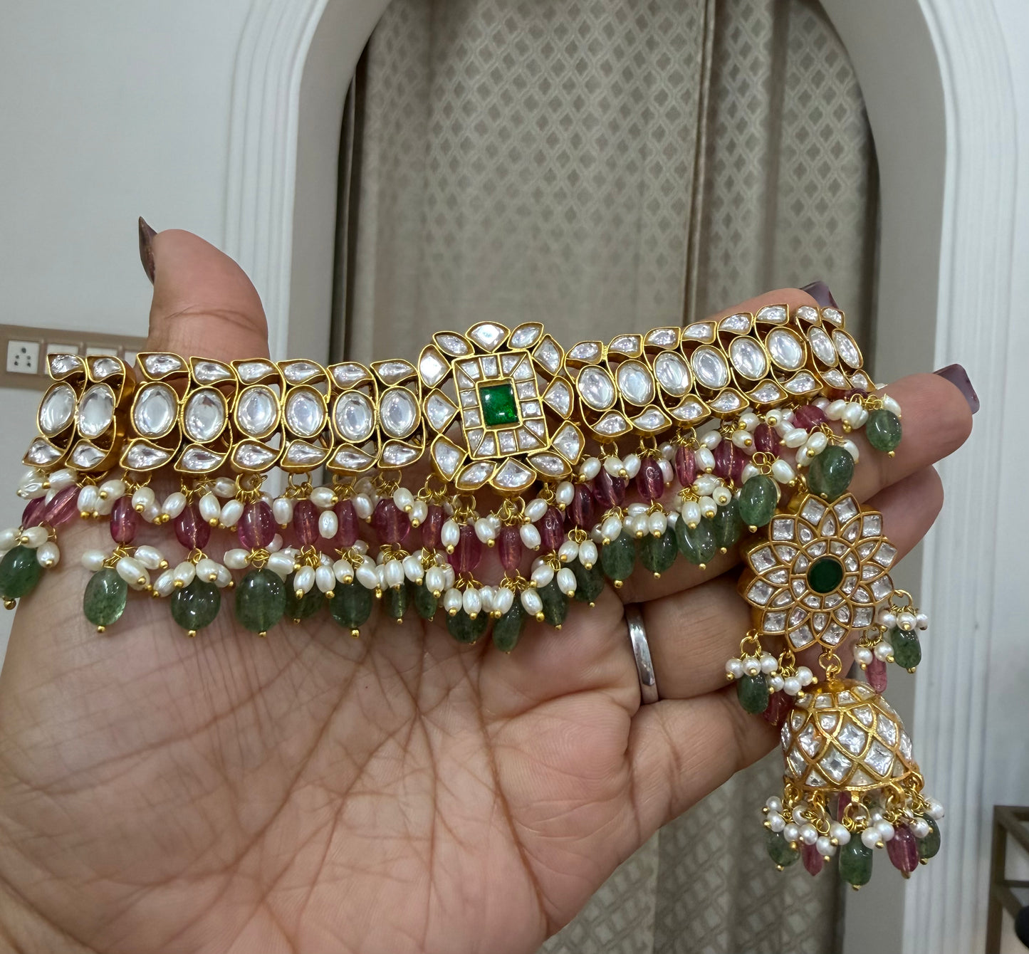 Kundan Choker  set (4-8257)(R)(preorder) - JEWELSTYLE