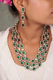Green Polki necklace set (4-8004)(B)(ALREADY DISCOUNTED)