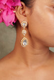 White Polki Earrings  (1-4269)(B)