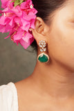Green Polki Earring (1-4229)(B)
