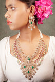 Polki necklace set (4-8098)(B)